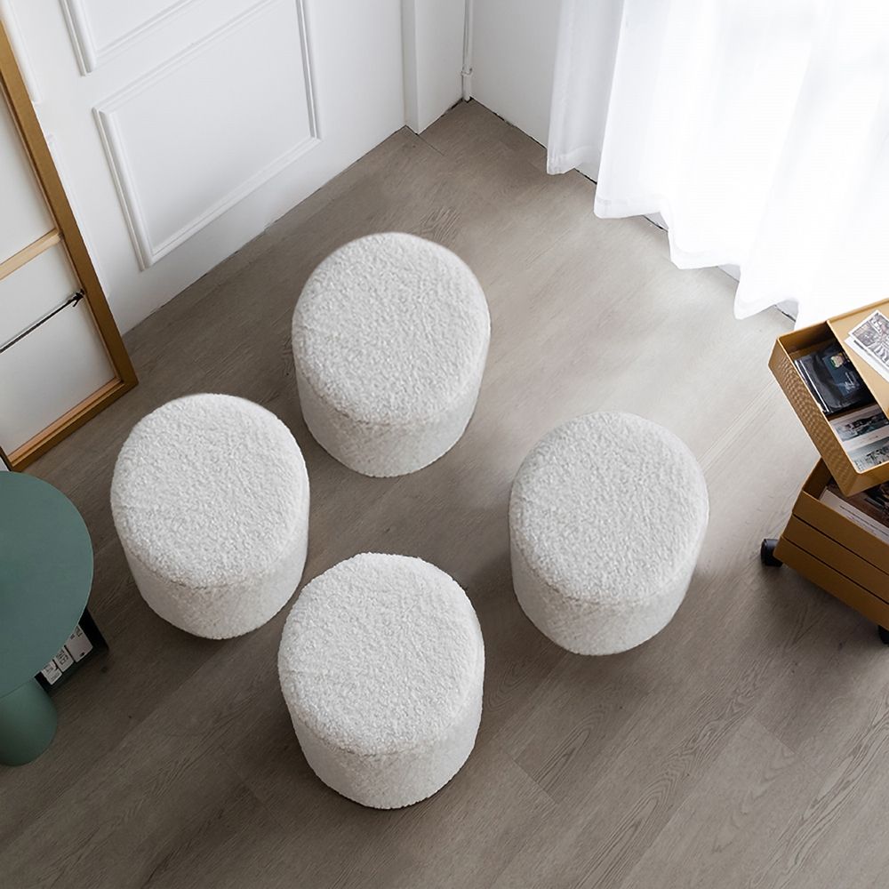 Custom Barrel-Shaped Ottoman-Stylish Sofa Companion with Storage/Standard Options & Premium Fabric Choices