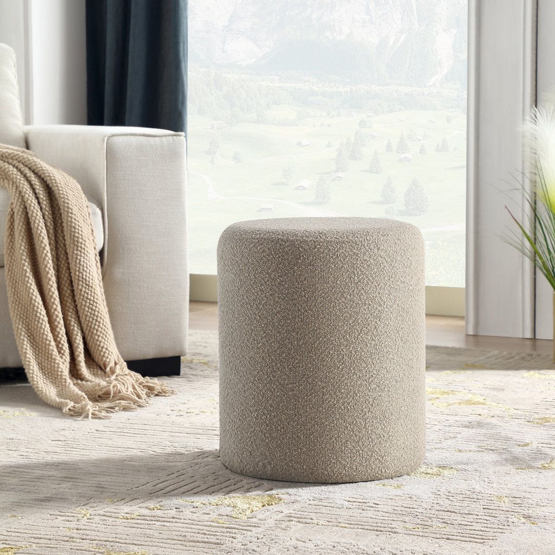 Custom Barrel-Shaped Ottoman-Stylish Sofa Companion with Storage/Standard Options & Premium Fabric Choices