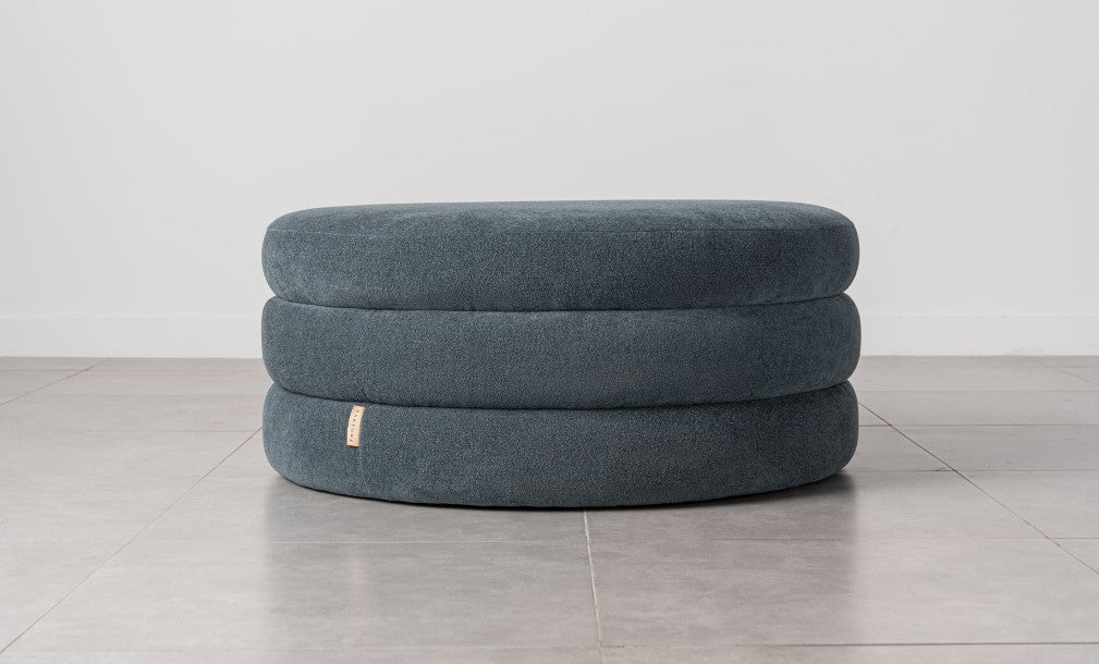 Custom Barrel-Shaped Ottoman-Stylish Sofa Companion with Storage/Standard Options & Premium Fabric Choices