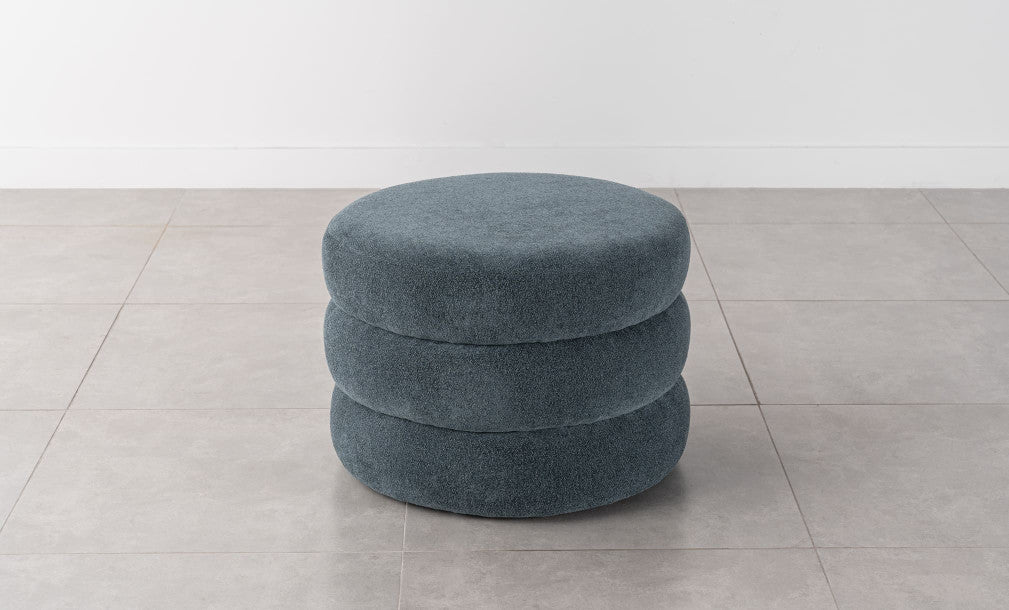 Custom Barrel-Shaped Ottoman-Stylish Sofa Companion with Storage/Standard Options & Premium Fabric Choices