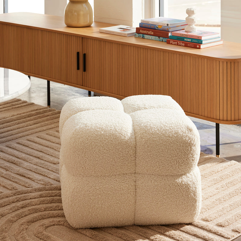 Custom Barrel-Shaped Ottoman-Stylish Sofa Companion with Storage/Standard Options & Premium Fabric Choices