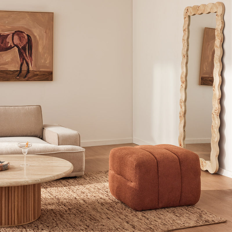 Custom Barrel-Shaped Ottoman-Stylish Sofa Companion with Storage/Standard Options & Premium Fabric Choices
