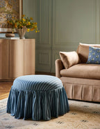 Custom Barrel-Shaped Ottoman-Stylish Sofa Companion with Storage/Standard Options & Premium Fabric Choices