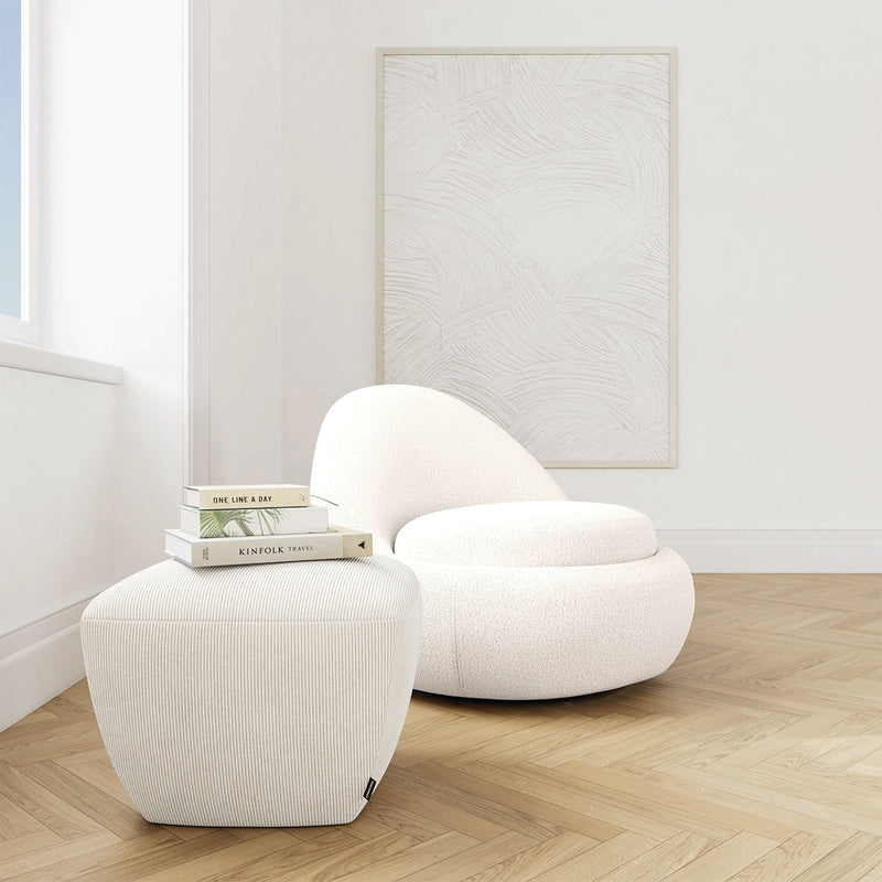 Custom Barrel-Shaped Ottoman-Stylish Sofa Companion with Storage/Standard Options & Premium Fabric Choices
