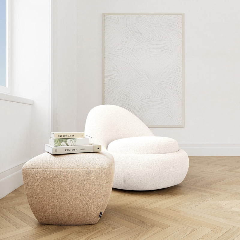 Custom Barrel-Shaped Ottoman-Stylish Sofa Companion with Storage/Standard Options & Premium Fabric Choices