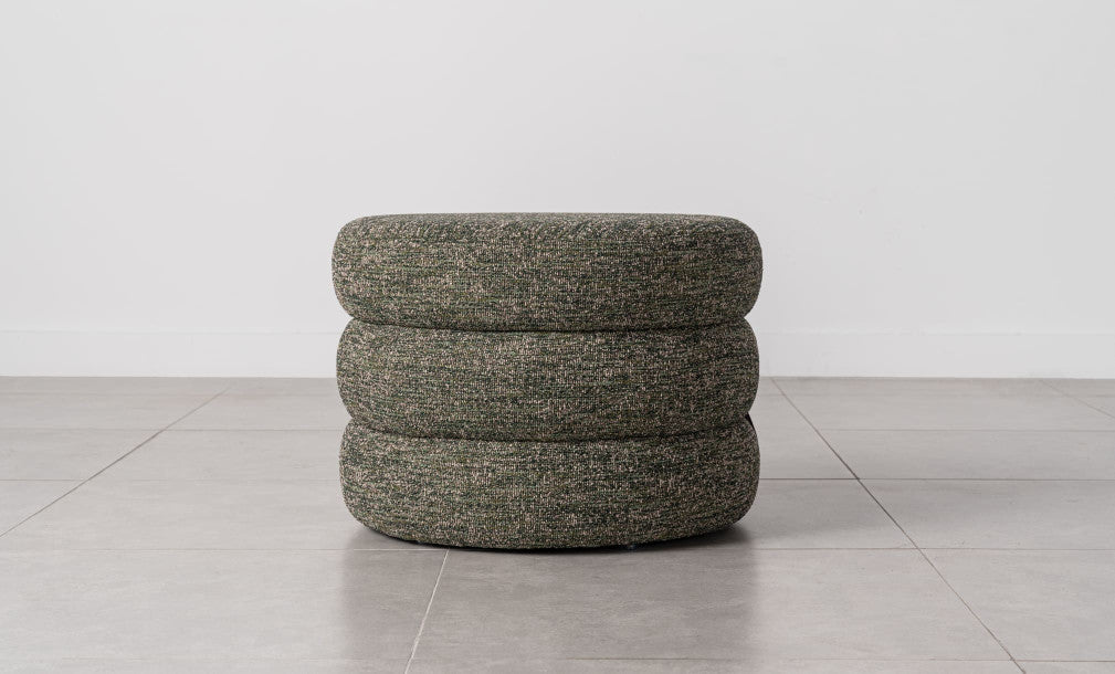 Custom Barrel-Shaped Ottoman-Stylish Sofa Companion with Storage/Standard Options & Premium Fabric Choices