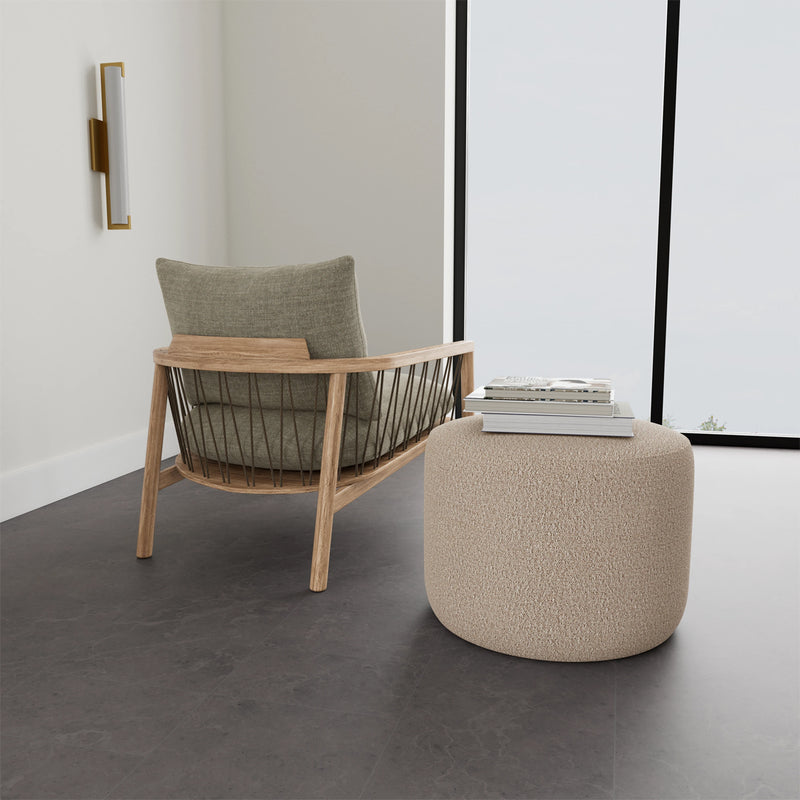 Custom Barrel-Shaped Ottoman-Stylish Sofa Companion with Storage/Standard Options & Premium Fabric Choices