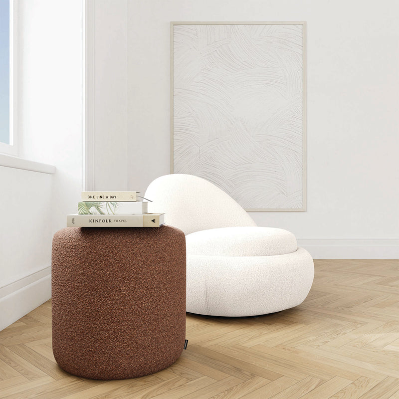 Custom Barrel-Shaped Ottoman-Stylish Sofa Companion with Storage/Standard Options & Premium Fabric Choices