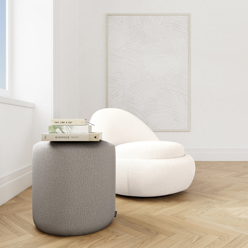 Custom Barrel-Shaped Ottoman-Stylish Sofa Companion with Storage/Standard Options & Premium Fabric Choices