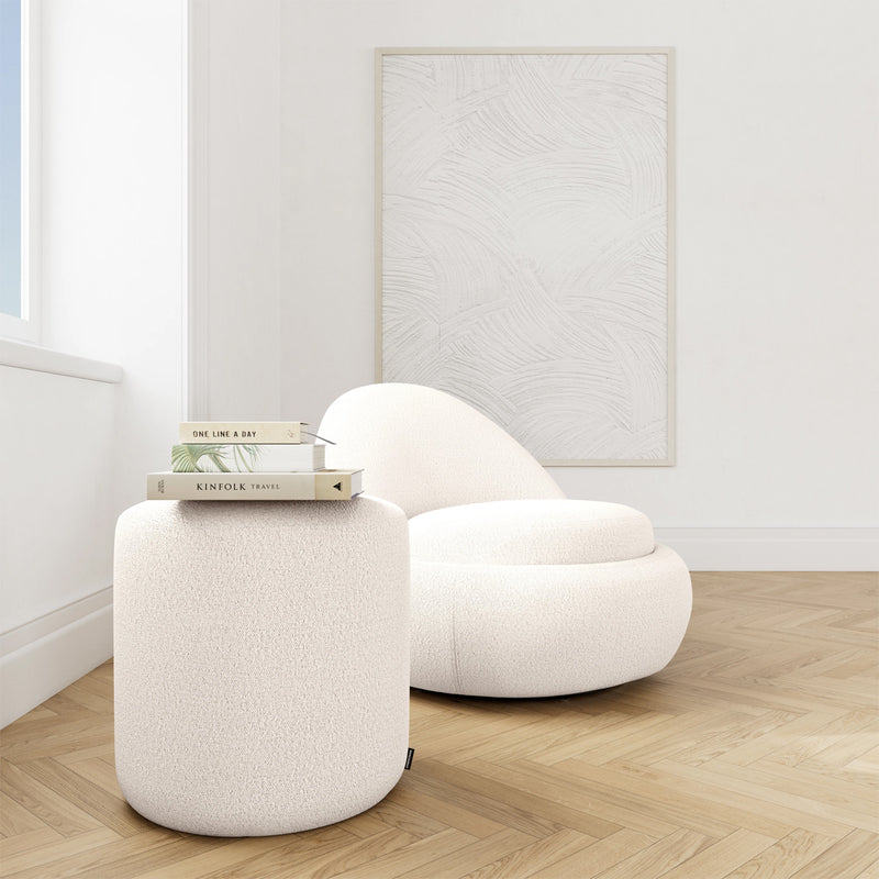 Custom Barrel-Shaped Ottoman-Stylish Sofa Companion with Storage/Standard Options & Premium Fabric Choices