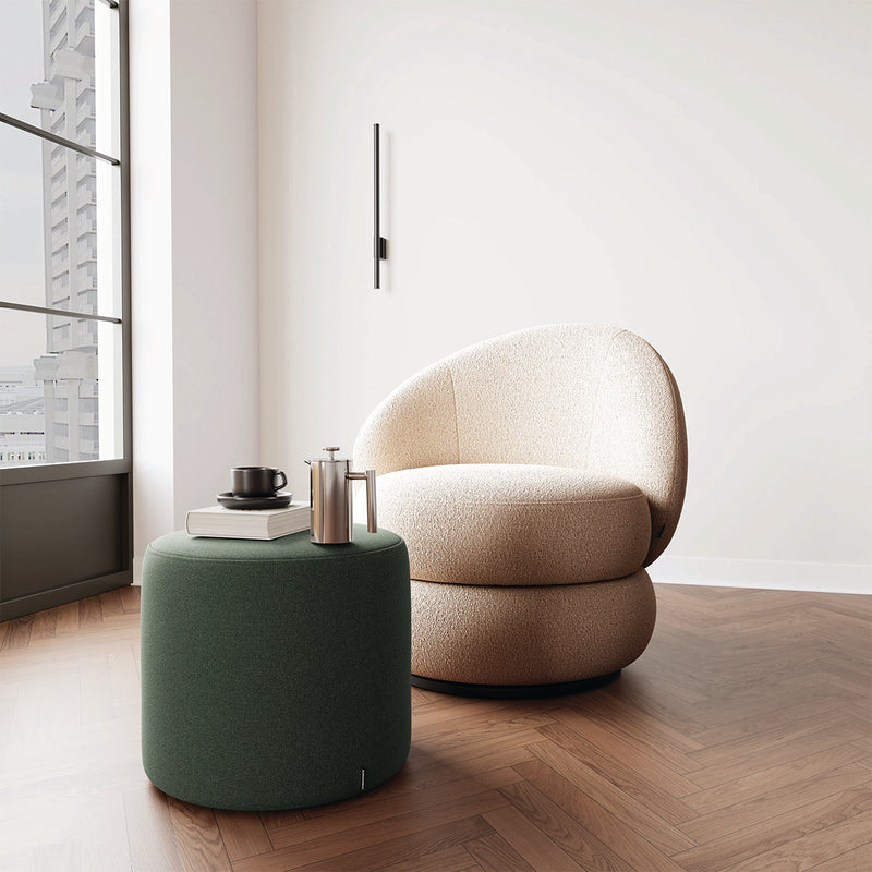 Custom Barrel-Shaped Ottoman-Stylish Sofa Companion with Storage/Standard Options & Premium Fabric Choices