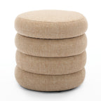 Custom Barrel-Shaped Ottoman-Stylish Sofa Companion with Storage/Standard Options & Premium Fabric Choices