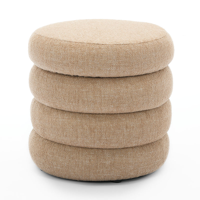 Custom Barrel-Shaped Ottoman-Stylish Sofa Companion with Storage/Standard Options & Premium Fabric Choices