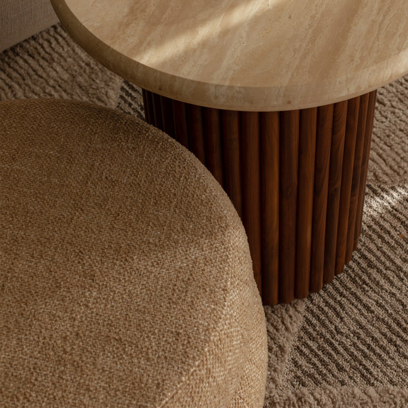 Custom Barrel-Shaped Ottoman-Stylish Sofa Companion with Storage/Standard Options & Premium Fabric Choices