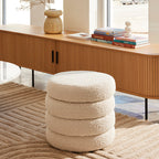 Custom Barrel-Shaped Ottoman-Stylish Sofa Companion with Storage/Standard Options & Premium Fabric Choices