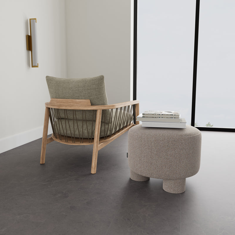 Custom Barrel-Shaped Ottoman-Stylish Sofa Companion with Storage/Standard Options & Premium Fabric Choices