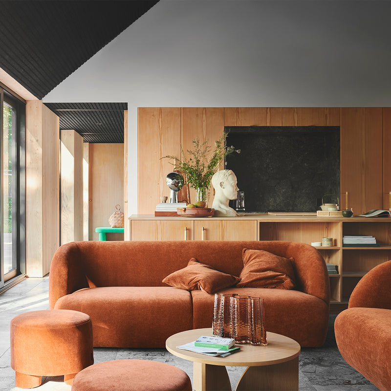 Custom Barrel-Shaped Ottoman-Stylish Sofa Companion with Storage/Standard Options & Premium Fabric Choices