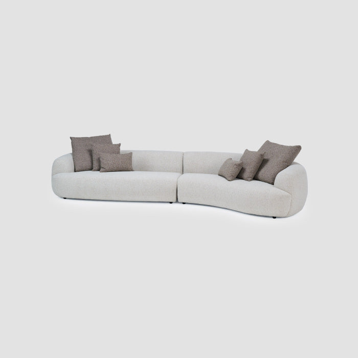 Maple Home Curved Fully Upholstered Sectional Sofa - Custom Sizes