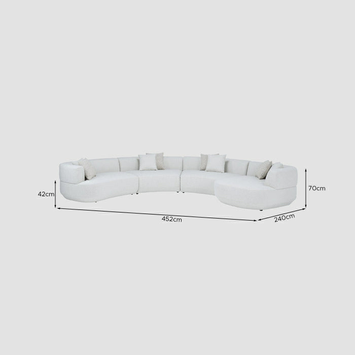 Maple Home Arc 8-Cushion Sectional Sofa - Custom Sizes