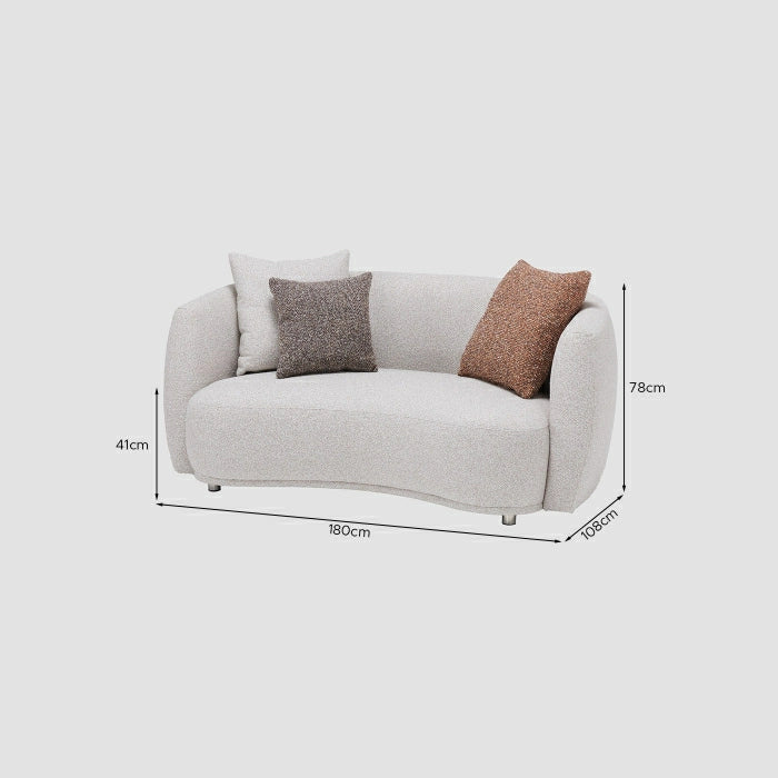 Maple Home 2-Seater Love Seat with Multi-Color Cushions - Custom Sizes