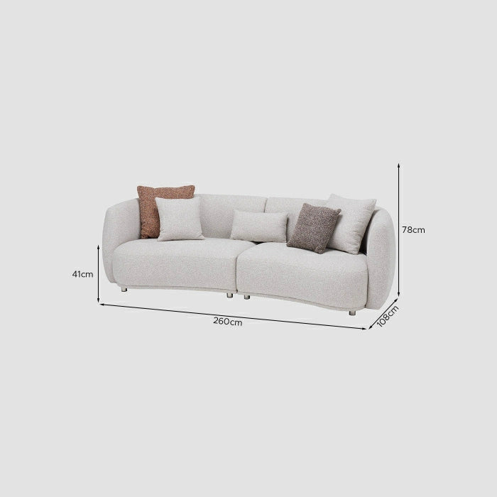 Maple Home 2-Seater Love Seat with Multi-Color Cushions - Custom Sizes