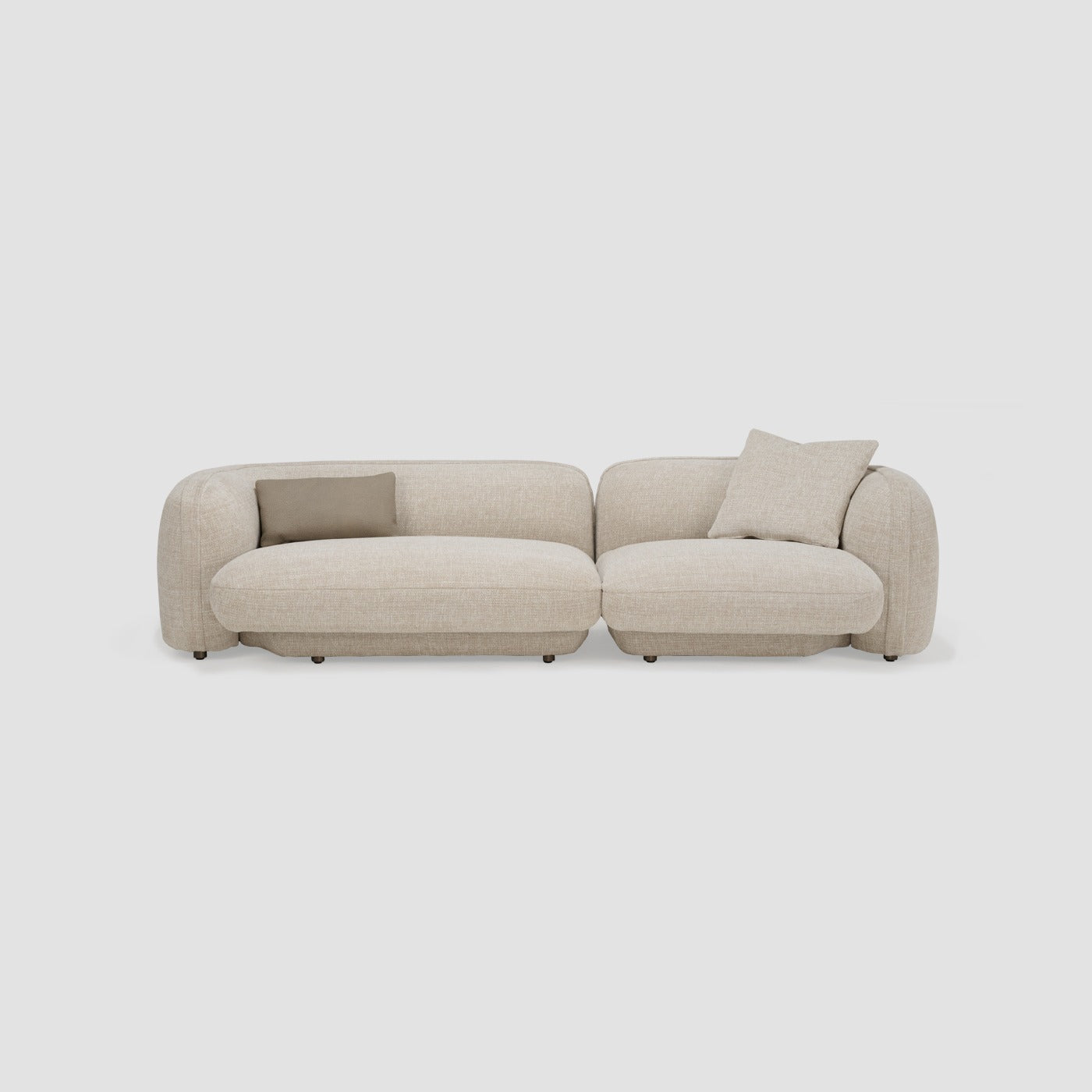 Maple Home 3-Seater Sofa with Leather Cushions - Custom Sizes