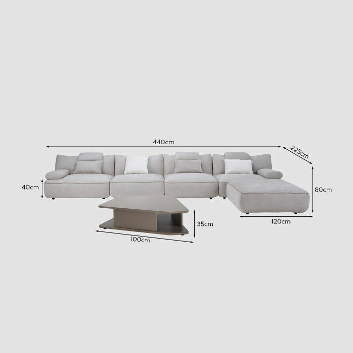 Maple Home Modular Sofa Set with Ottoman - Custom Sizes