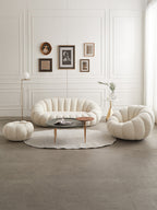 Lamb Fleece Sofa Modern Nordic Flower Minimalist Style Sofa