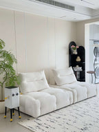 Modular Sectional Sofa Armless Square Couch Modern Single Free Combination Fleece Fabric