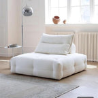 Modular Sectional Sofa Armless Square Couch Modern Single Free Combination Fleece Fabric