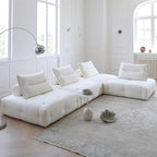 Modular Sectional Sofa Armless Square Couch Modern Single Free Combination Fleece Fabric
