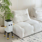 Modular Sectional Sofa Armless Square Couch Modern Single Free Combination Fleece Fabric