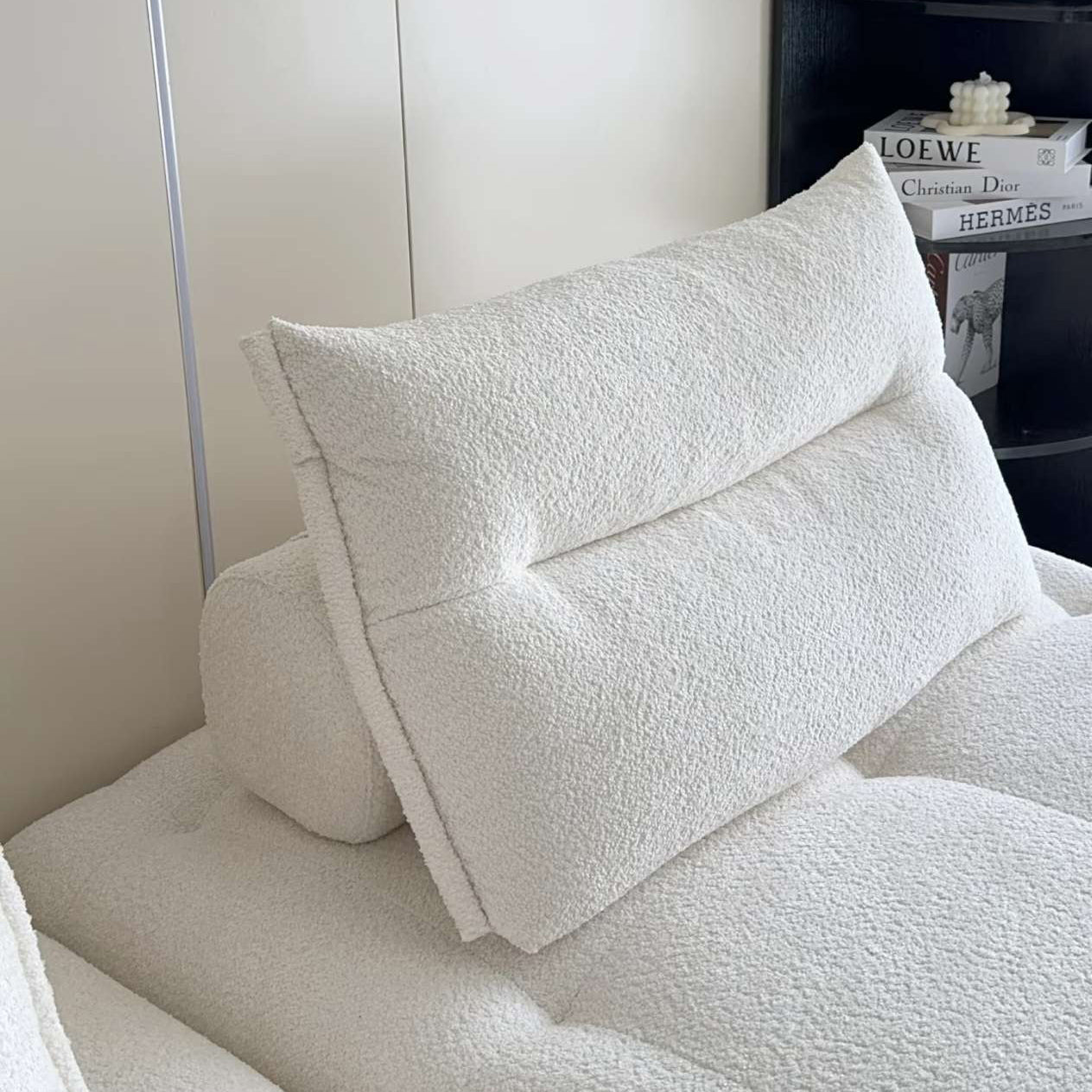 Modular Sectional Sofa Armless Square Couch Modern Single Free Combination Fleece Fabric