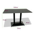 Compact Dining Table , 2-6 Seater for Home & Small Restaurants, 70120cm, Space-Saving Design