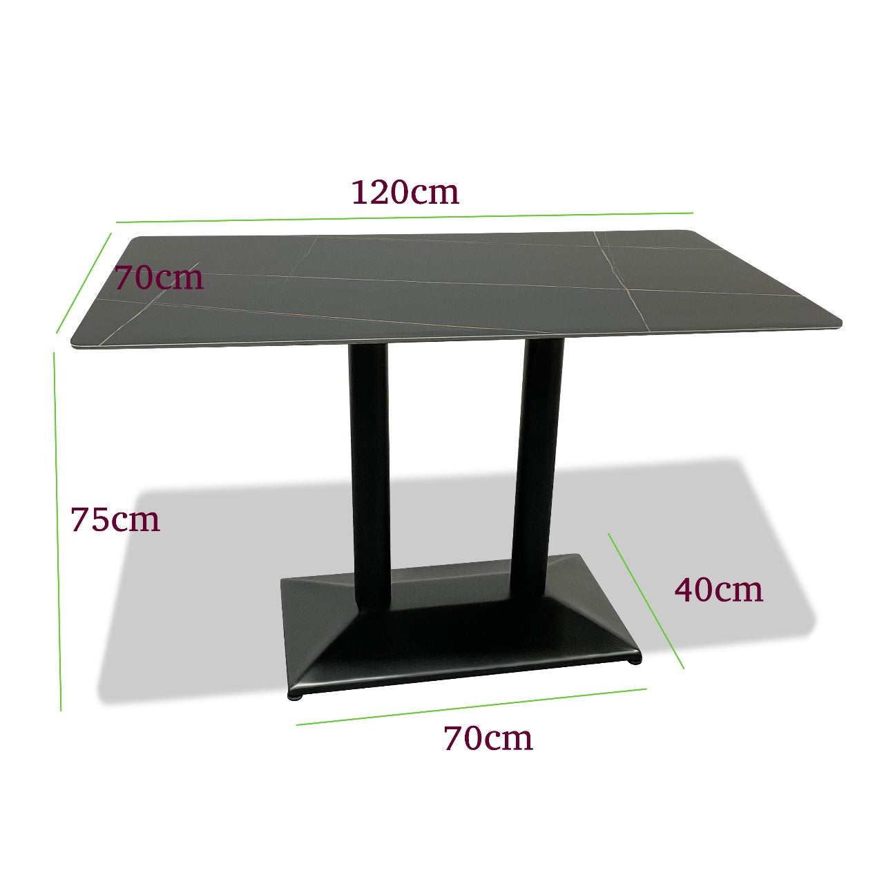Compact Dining Table , 2-6 Seater for Home & Small Restaurants, 70120cm, Space-Saving Design