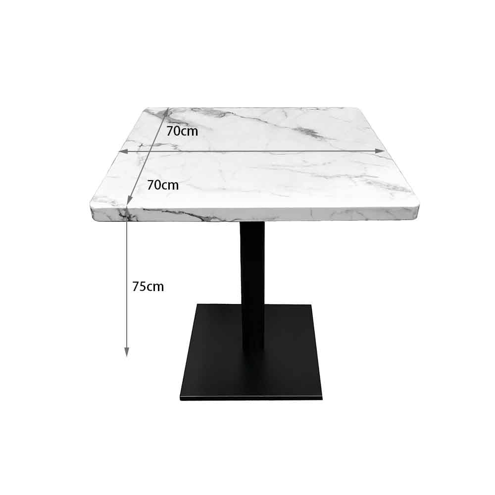 Compact Dining Table , 2-6 Seater for Home & Small Restaurants, Square 70cm, Space-Saving Design