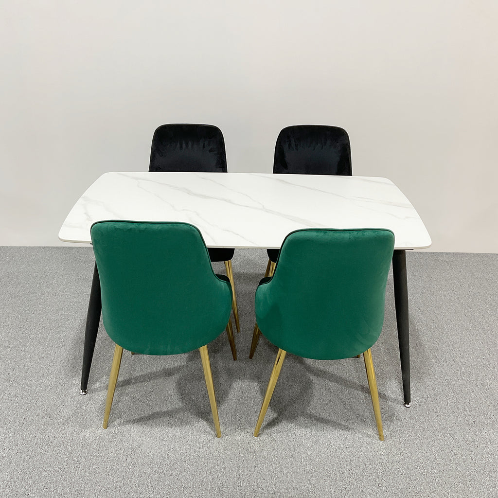 Compact Dining Table , 2-6 Seater for Home & Small Restaurants, 80140cm, Space-Saving Design