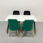 Compact Dining Table , 2-6 Seater for Home & Small Restaurants, 80140cm, Space-Saving Design