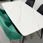 Compact Dining Table , 2-6 Seater for Home & Small Restaurants, 80140cm, Space-Saving Design