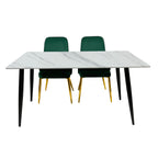 Compact Dining Table , 2-6 Seater for Home & Small Restaurants, 80140cm, Space-Saving Design