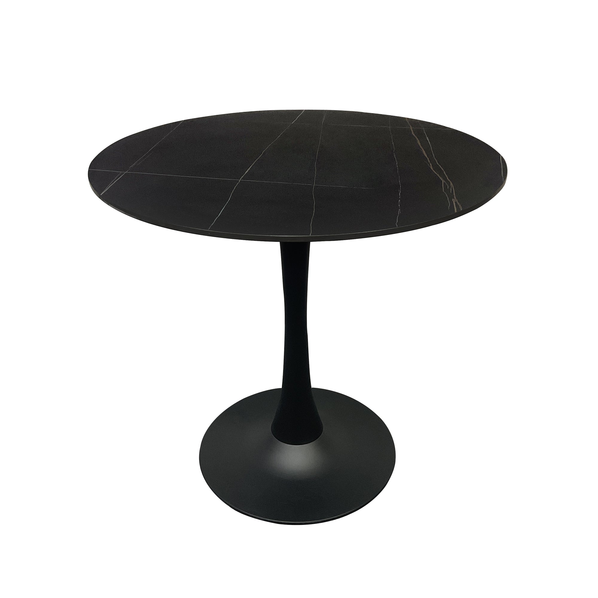Compact Dining Table , 2-6 Seater for Home & Small Restaurants, Round 80cm, Space-Saving Design