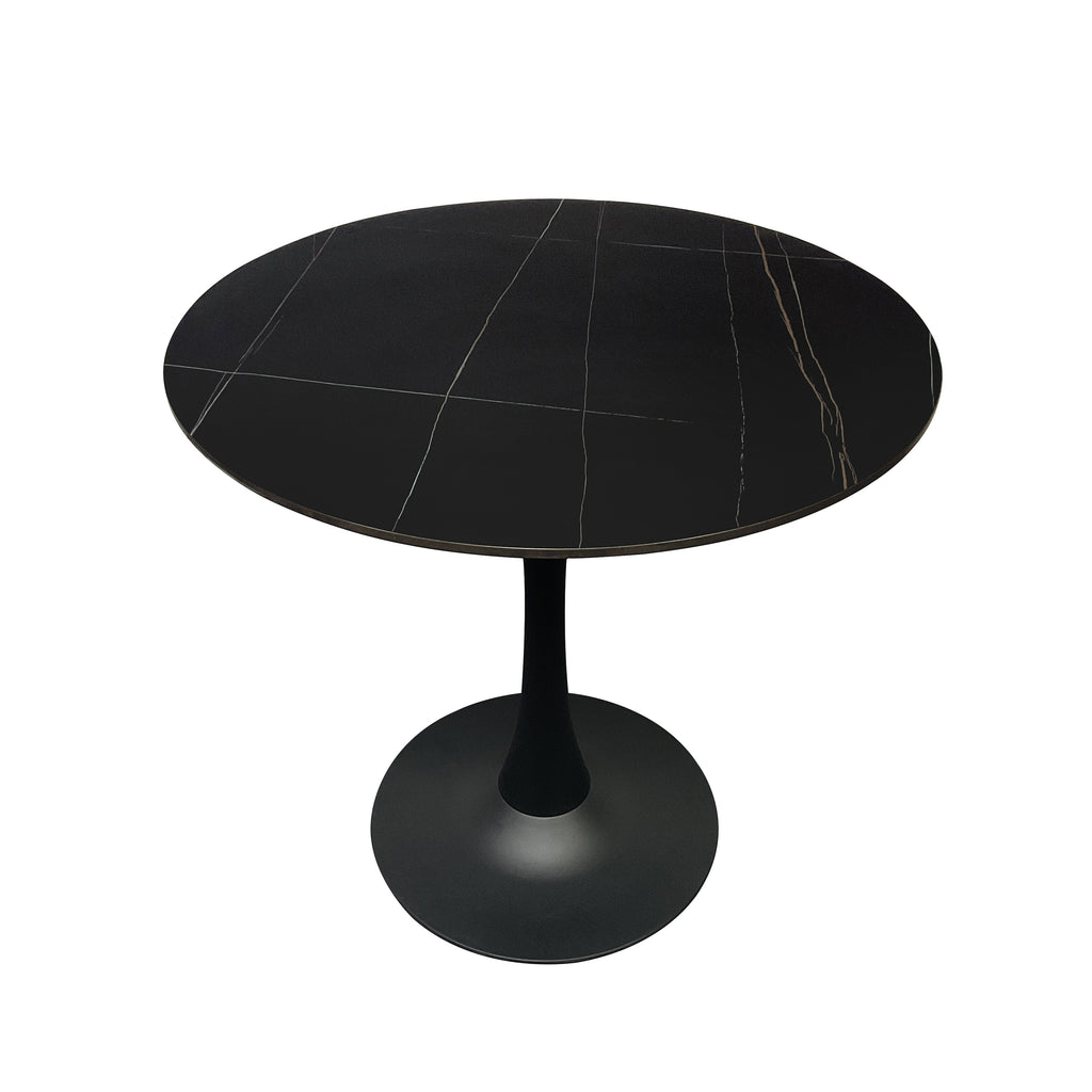 Compact Dining Table , 2-6 Seater for Home & Small Restaurants, Round 80cm, Space-Saving Design