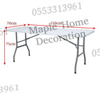 Plastic Folding Table Portable Trestle Table Multi-purpose Carry Handle Lightweight Dining Living Office Camp Picnic Party Beach Event Furniture