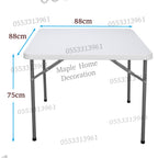 Plastic Folding Table Portable Trestle Table Multi-purpose Carry Handle Lightweight Dining Living Office Camp Picnic Party Beach Event Furniture