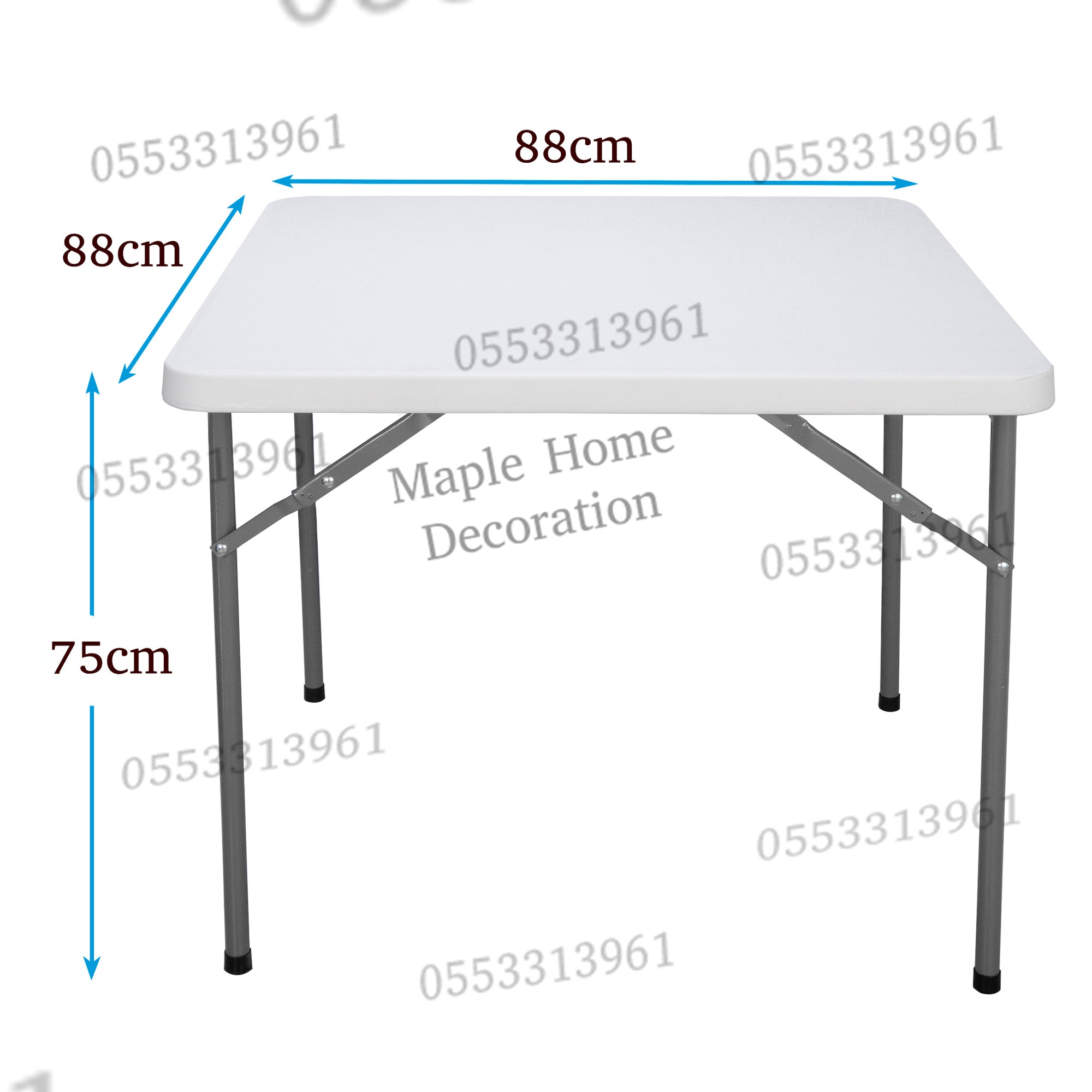 Plastic Folding Table Portable Trestle Table Multi-purpose Carry Handle Lightweight Dining Living Office Camp Picnic Party Beach Event Furniture