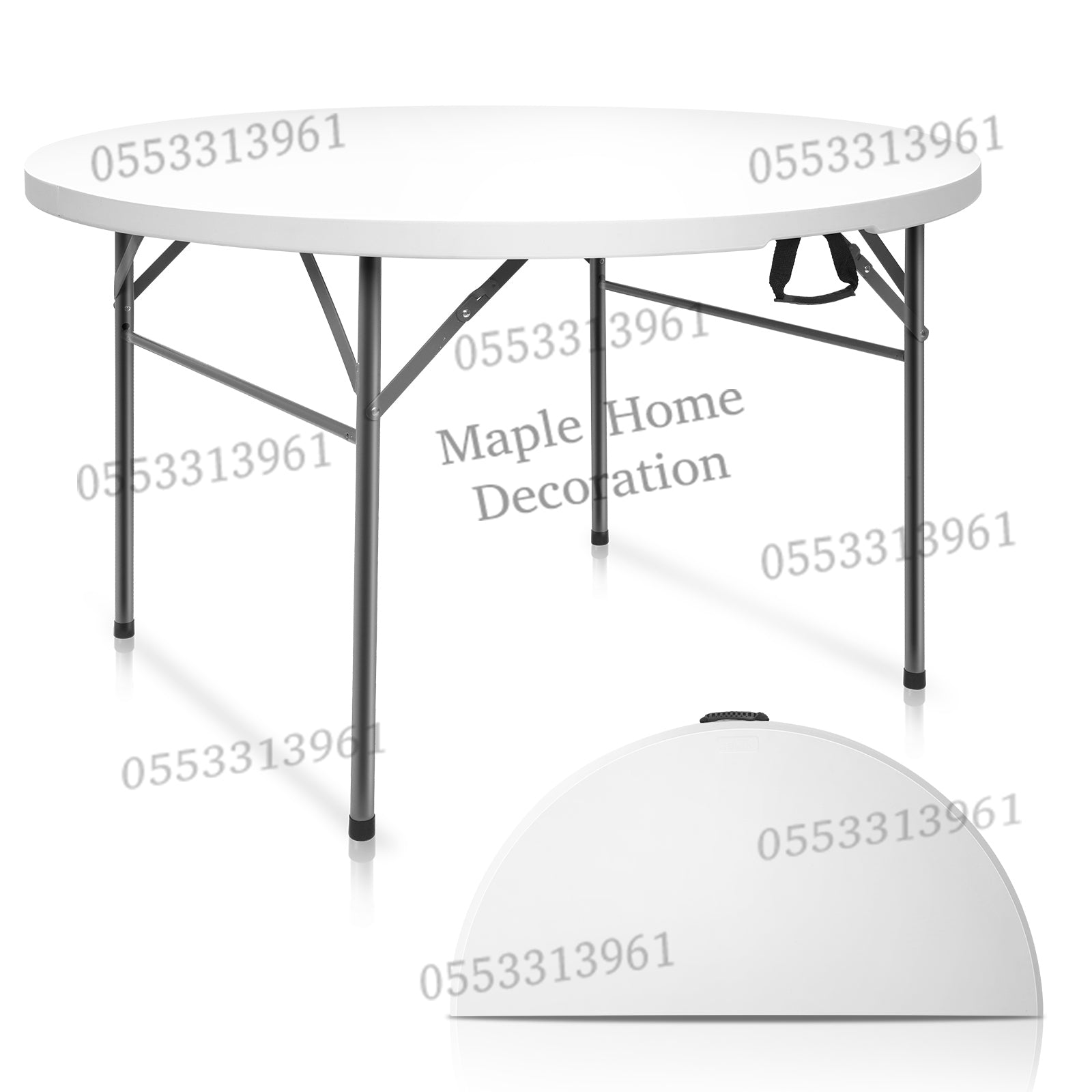 Plastic Folding Table Portable Trestle Table Multi-purpose Carry Handle Lightweight Dining Living Office Camp Picnic Party Beach Event Furniture