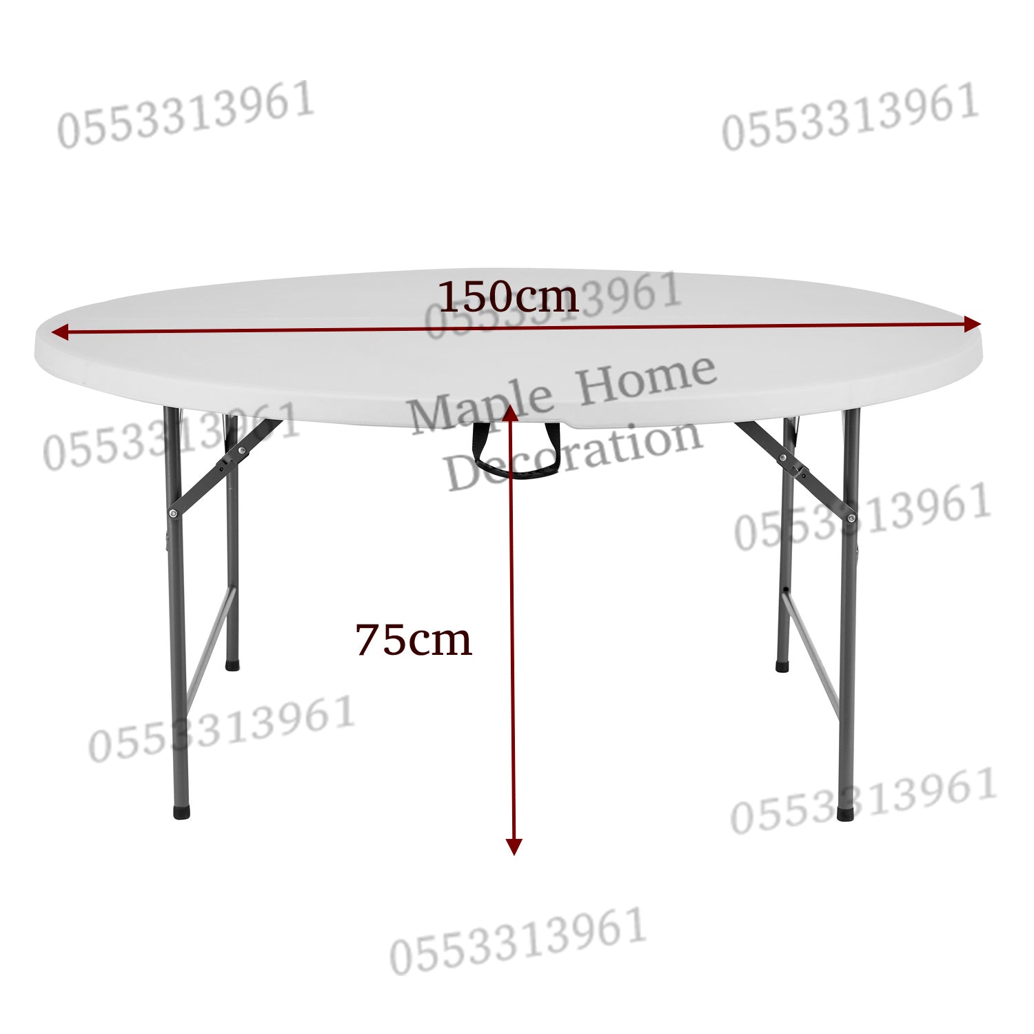Plastic Folding Table Portable Trestle Table Multi-purpose Carry Handle Lightweight Dining Living Office Camp Picnic Party Beach Event Furniture