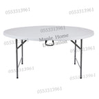 Plastic Folding Table Portable Trestle Table Multi-purpose Carry Handle Lightweight Dining Living Office Camp Picnic Party Beach Event Furniture