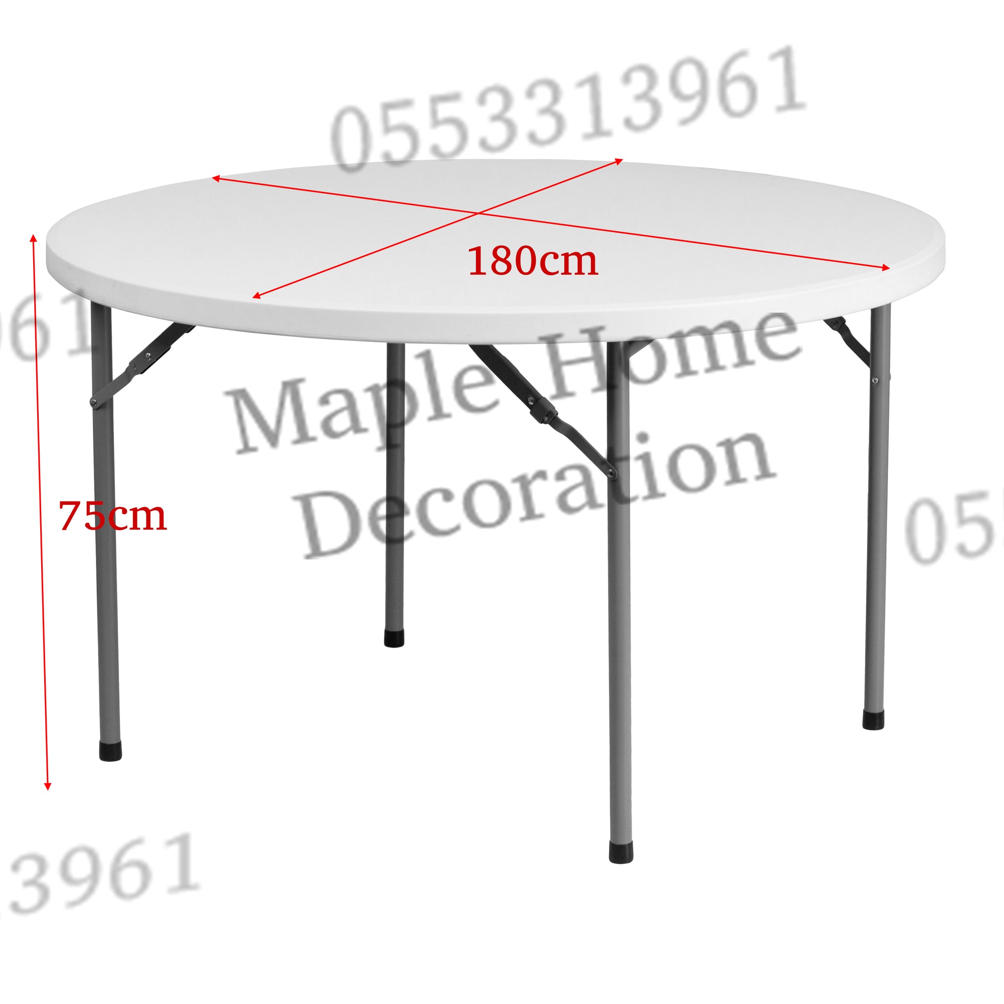Plastic Folding Table Portable Trestle Table Multi-purpose Carry Handle Lightweight Dining Living Office Camp Picnic Party Beach Event Furniture