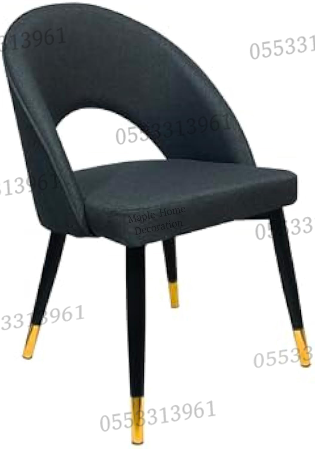 Dining Chairs Velvet Cushion Seat Chair Stainless Steel Golden Legs Dining Room Chair